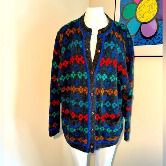 MS Russ Vintage Womens Wool Blend Cardigan Sweater Size 3X - Picture 1 of 7